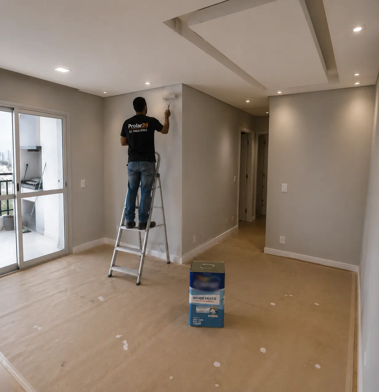 Pintura residencial em apartamento reformado