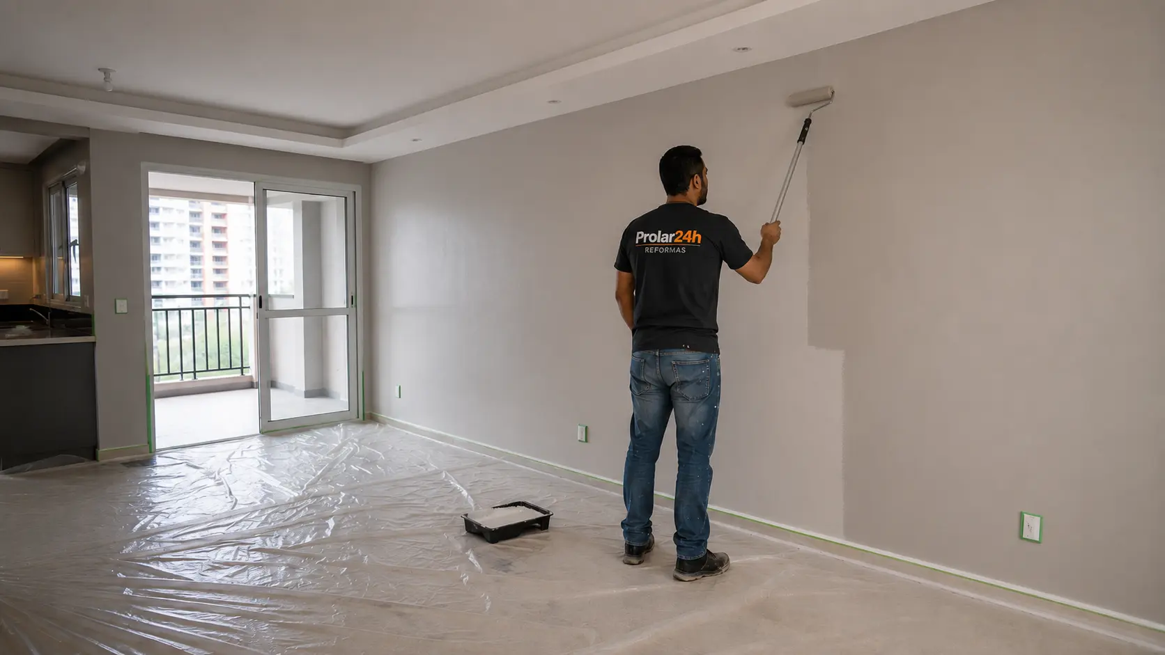 Pintura de fachada com acabamento premium